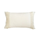GobekUsa Boho Linen Cotton Pillow Cover with Tassels - Beige Square/Rectangular 45x45cm/30x50cm