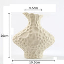 GobekUsa Frosted Ceramic Vase Artificial Floral Decor Desk Decoration Modern Flower Arrangement
