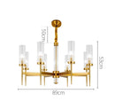 GobekUsa Gold Plated Nordic Living Room LED Chandelier | Luxury Hanging Pendant Lighting