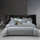 GobekUsa King Size Luxury 1400TC Cotton White Bedding Set with Embroidery