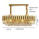 GobekUsa Gold Crystal Chandelier Lights LED Nordic Classic Living Room Lamparas