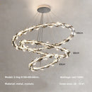 GobekUsa Crystal Chandelier Pendant Light - Dimmable Modern Luxury LED Chrome Luminaria