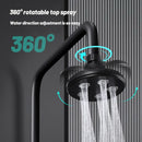 GobekUsa Black High Pressure Mini Rainshower Shower Head for Water-saving Bath Experience
