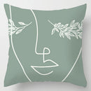 GobekUsa Geometric Leaves Print Cushion Cover for Home Decor and Comfort