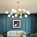 GobekUsa Gold Black LED Ceiling Chandelier for Living Room Bedroom Lighting Fixtures