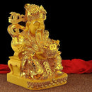 GobekUsa Gold God of Wealth Statue: Fengshui Home Decor Sculpture for Entrance & Living Room