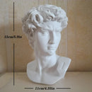 GobekUsa David Statue Head Sculpture Mini Gypsum Resin Art Craft Home Decor