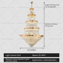 GobekUsa Grand Hall Crystal Chandelier Spiral Staircase Post-Modern Light Luxury Lighting