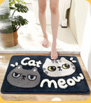 GobekUsa Cartoon Puppy Flocked Bathroom Rug Thicken Super Absorbent Water Bath Rugs