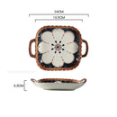 GobekUsa Japanese Ceramic Baking Bowl with Handle for Microwave Oven and Noodle - 1PCS