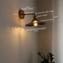 GobekUsa LED Green Glass Wall Light for Home Decor, Japanese Style, Bedroom, Living Room