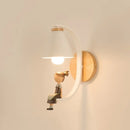 GobekUsa Birdie Wall Lamp: Modern Nordic Wood Bedroom Light