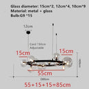 GobekUsa Clear Glass LED Chandelier: Modern Nordic Hall Parlor Lighting Fixture