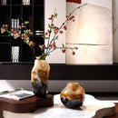 GobekUsa Gradient Glass Vase with Irregular Floral Arrangement