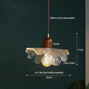 GobekUsa Japanese Style Copper Glass Chandelier Pendant Lights for Living Room Bedroom Bar