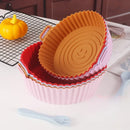 GobekUsa Air Fryer Silicone Basket Trays Baking Grill Pan Pizza Mat Accessories