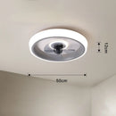 GobekUsa 50CM Ceiling Fan Light with Invisible Blades, Silent Operation for Bedroom, Living Room