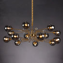 GobekUsa Glass Bubble Chandelier: Luxury LED Glass Ball Suspension Lamp for Living Room, Bedroom, and Shop