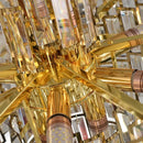 GobekUsa Crystal Ceiling Chandelier: Modern Stainless Steel Lustre Lighting for Home Decor