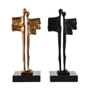 GobekUsa Abstract Iron Cast Couple Statue for Home Decor and Family Happiness