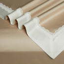 GobekUsa Lace Patchwork Bedding Set: 1200TC Egyptian Cotton Duvet Cover, Sheet, Pillowcases