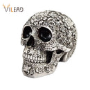 GobekUsa 20cm Carved Skull Figurine Halloween Home Decor Craft Sculpture Ornament