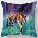 GobekUsa Animals World Tiger Lion Pillow Case for Cute Home Decor in Sofa Living Room