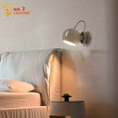 GobekUsa Cream Wind LED Wall Lamp, Rotatable Minimalist Iron Art Sconces for Bedroom & Living Room