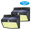 GobekUsa 138 LED Solar Wall Lamp Security Motion Sensor 3 Modes Fence Yard Deck