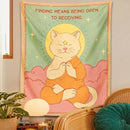 GobekUsa Cat Tapestry Sun Moon Psychedelic Boho Decor for Bedroom & Dorm Room