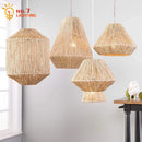 GobekUsa Japanese Hemp Rope Pendant Lights for Zen Art Living Room Decor