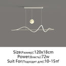 GobekUsa LED Pendant Light - Modern White/Black Long Line for Home, Restaurant, Office