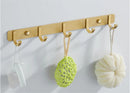 GobekUsa Brushed Gold Aluminum Robe Hooks Set of 4 - Bathroom & Kitchen Hangers