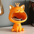 GobekUsa Lucky Cat Sculpture: Modern Table Decoration & Storage Box Ornament