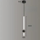 GobekUsa Glass Rod Pendant Light - Modern Long Hanging Lamp for Living Room, Bedroom & Shop