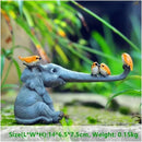GobekUsa Elephant Bird Rabbit Figurines Resin Fairy Garden Ornaments Tabletop Decoration
