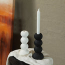 GobekUsa Geometric Ceramic Candle Holder Ornaments Sphere Stripes Decoration Candlestick