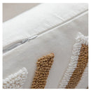 GobekUsa Geometric Cotton Embroidered Pillow Case with Tufted Fringe, Decorative Sofa Cushion Cover