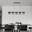 GobekUsa Elegant Smoky Glass Chandelier Ceiling Lighting for Dining Living Bedroom