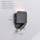 GobekUsa LED Wall Lamp USB Charging Bedroom Hotel Bedside Reading Sconce Switch