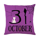 GobekUsa Halloween Pumpkin Linen Cushion Cover Set for Home Sofa Bedroom Decor