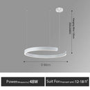GobekUsa LED Round Ring Chandelier for Dining Room, Living Room, and Bedroom