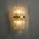 GobekUsa Art Deco Stainless Steel Crystal LED Wall Sconce Black Gold Bedroom Corridor
