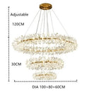 GobekUsa Crystal Flower Chandelier: Nordic Luxury Lighting for Home Decor & Restaurant