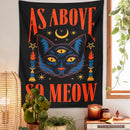 GobekUsa Cat Tarot Tapestry Wall Hanging Moon Star Room Decoration