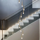 GobekUsa Crystal LED Chandelier: Luxury Pendant Light, Staircase Suspension Luminaire, Indoor Hanging Lamps