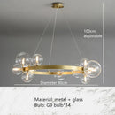 GobekUsa Clear Glass Bubble Chandelier LED Hanglamp G9 Loft Deco Lighting