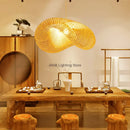 GobekUsa Bamboo Wave Shade Pendant Lamp for Indoor Lighting