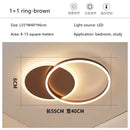 GobekUsa LED Round Ceiling Chandelier for Modern Living Room, Bedroom, Restaurant - Circle Rings Lighting Fixture