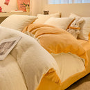 GobekUsa Double Sided Full Queen Duvet Cover Set, Solid Color Double Couple Quilt Cover